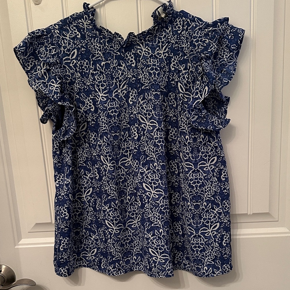 Pinch Blue and White Floral Blouse